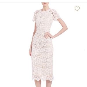 Shoshanna Guipure lace midi dress
